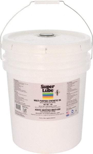 Synco Chemical - 5 Gal Pail Synthetic Multi-Purpose Oil - -42.78 to 232.22°F, SAE 85W, ISO 150, 681.5 SUS at 40°C, Food Grade - Exact Tool & Supply