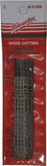 Milwaukee Tool - 4" Long, 6 Teeth per Inch, High Carbon Steel Jig Saw Blade - Toothed Edge, 0.2813" Wide x 0.043" Thick, U-Shank - Exact Tool & Supply