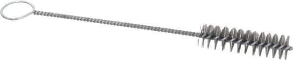 PRO-SOURCE - 3" Long x 13/16" Diam Steel Twisted Wire Bristle Brush - Single Spiral, 10" OAL, 0.008" Wire Diam, 0.16" Shank Diam - Exact Tool & Supply