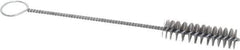 PRO-SOURCE - 3" Long x 13/16" Diam Steel Twisted Wire Bristle Brush - Single Spiral, 10" OAL, 0.008" Wire Diam, 0.16" Shank Diam - Exact Tool & Supply