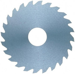 RobbJack - 2" Diam x 0.01" Blade Thickness x 1/2" Arbor Hole Diam, 24 Tooth Slitting and Slotting Saw - Arbor Connection, Right Hand, Uncoated, Solid Carbide, Concave Ground - Exact Tool & Supply