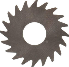 RobbJack - 3/4" Diam x 0.004" Blade Thickness x 1/4" Arbor Hole Diam, 20 Tooth Slitting and Slotting Saw - Arbor Connection, Right Hand, Uncoated, Solid Carbide, Concave Ground - Exact Tool & Supply
