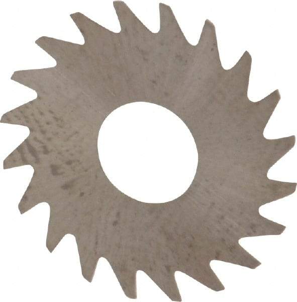 RobbJack - 3/4" Diam x 0.008" Blade Thickness x 1/4" Arbor Hole Diam, 20 Tooth Slitting and Slotting Saw - Arbor Connection, Right Hand, Uncoated, Solid Carbide, Concave Ground - Exact Tool & Supply