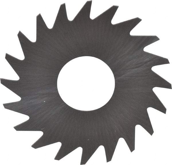 RobbJack - 3/4" Diam x 0.012" Blade Thickness x 1/4" Arbor Hole Diam, 20 Tooth Slitting and Slotting Saw - Arbor Connection, Right Hand, Uncoated, Solid Carbide, Concave Ground - Exact Tool & Supply