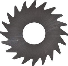 RobbJack - 3/4" Diam x 0.012" Blade Thickness x 1/4" Arbor Hole Diam, 20 Tooth Slitting and Slotting Saw - Arbor Connection, Right Hand, Uncoated, Solid Carbide, Concave Ground - Exact Tool & Supply