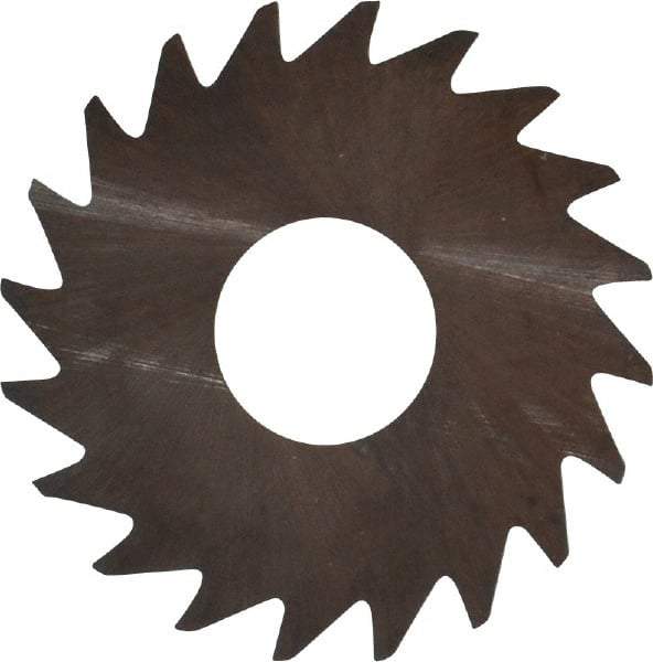 RobbJack - 3/4" Diam x 0.0156" Blade Thickness x 1/4" Arbor Hole Diam, 20 Tooth Slitting and Slotting Saw - Arbor Connection, Right Hand, Uncoated, Solid Carbide, Concave Ground - Exact Tool & Supply