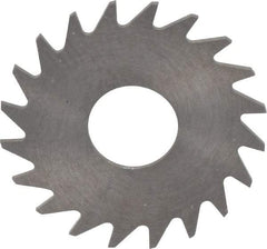 RobbJack - 3/4" Diam x 0.023" Blade Thickness x 1/4" Arbor Hole Diam, 20 Tooth Slitting and Slotting Saw - Arbor Connection, Right Hand, Uncoated, Solid Carbide, Concave Ground - Exact Tool & Supply