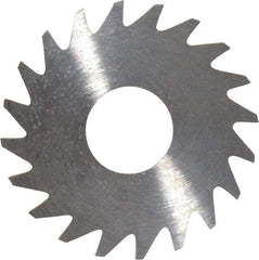 RobbJack - 3/4" Diam x 0.025" Blade Thickness x 1/4" Arbor Hole Diam, 20 Tooth Slitting and Slotting Saw - Arbor Connection, Right Hand, Uncoated, Solid Carbide, Concave Ground - Exact Tool & Supply