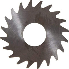 RobbJack - 3/4" Diam x 0.04" Blade Thickness x 1/4" Arbor Hole Diam, 20 Tooth Slitting and Slotting Saw - Arbor Connection, Right Hand, Uncoated, Solid Carbide, Concave Ground - Exact Tool & Supply