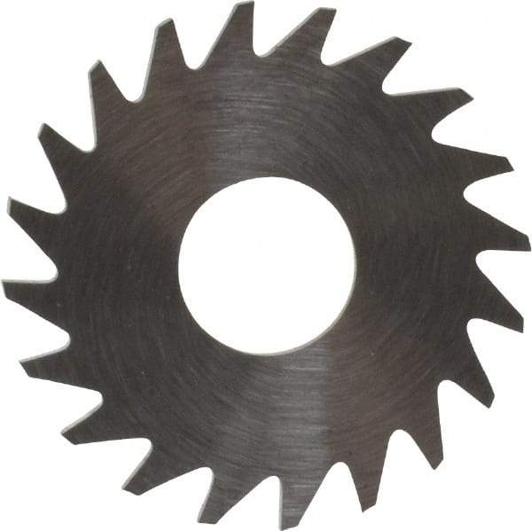 RobbJack - 3/4" Diam x 0.0468" Blade Thickness x 1/4" Arbor Hole Diam, 20 Tooth Slitting and Slotting Saw - Arbor Connection, Right Hand, Uncoated, Solid Carbide, Concave Ground - Exact Tool & Supply