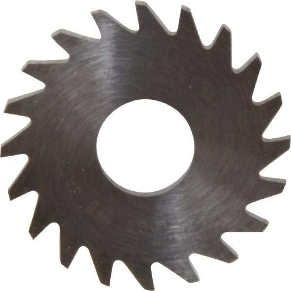 RobbJack - 3/4" Diam x 1/16" Blade Thickness x 1/4" Arbor Hole Diam, 20 Tooth Slitting and Slotting Saw - Arbor Connection, Right Hand, Uncoated, Solid Carbide, Concave Ground - Exact Tool & Supply