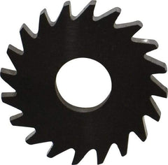 RobbJack - 3/4" Diam x 0.0781" Blade Thickness x 1/4" Arbor Hole Diam, 20 Tooth Slitting and Slotting Saw - Arbor Connection, Right Hand, Uncoated, Solid Carbide, Concave Ground - Exact Tool & Supply