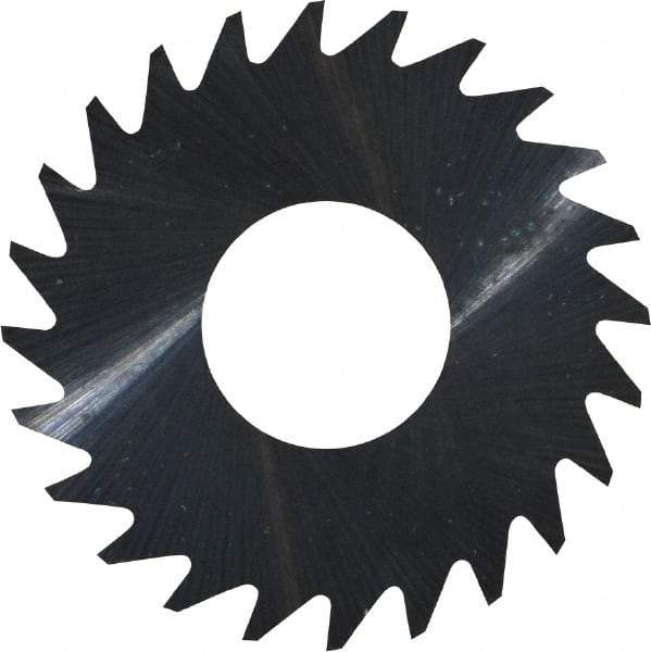 RobbJack - 1" Diam x 0.004" Blade Thickness x 3/8" Arbor Hole Diam, 24 Tooth Slitting and Slotting Saw - Arbor Connection, Right Hand, Uncoated, Solid Carbide, Concave Ground - Exact Tool & Supply