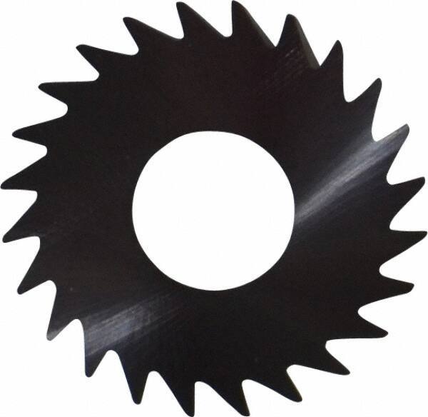 RobbJack - 1" Diam x 0.006" Blade Thickness x 3/8" Arbor Hole Diam, 24 Tooth Slitting and Slotting Saw - Arbor Connection, Right Hand, Uncoated, Solid Carbide, Concave Ground - Exact Tool & Supply