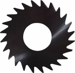 RobbJack - 1" Diam x 0.006" Blade Thickness x 3/8" Arbor Hole Diam, 24 Tooth Slitting and Slotting Saw - Arbor Connection, Right Hand, Uncoated, Solid Carbide, Concave Ground - Exact Tool & Supply