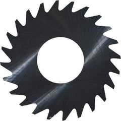 RobbJack - 1" Diam x 0.01" Blade Thickness x 3/8" Arbor Hole Diam, 24 Tooth Slitting and Slotting Saw - Arbor Connection, Right Hand, Uncoated, Solid Carbide, Concave Ground - Exact Tool & Supply