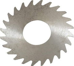 RobbJack - 1" Diam x 0.012" Blade Thickness x 3/8" Arbor Hole Diam, 24 Tooth Slitting and Slotting Saw - Arbor Connection, Right Hand, Uncoated, Solid Carbide, Concave Ground - Exact Tool & Supply