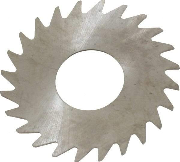 RobbJack - 1" Diam x 0.0156" Blade Thickness x 3/8" Arbor Hole Diam, 24 Tooth Slitting and Slotting Saw - Arbor Connection, Right Hand, Uncoated, Solid Carbide, Concave Ground - Exact Tool & Supply