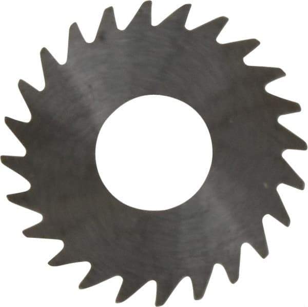 RobbJack - 1" Diam x 0.02" Blade Thickness x 3/8" Arbor Hole Diam, 24 Tooth Slitting and Slotting Saw - Arbor Connection, Right Hand, Uncoated, Solid Carbide, Concave Ground - Exact Tool & Supply