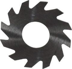 RobbJack - 1" Diam x 0.023" Blade Thickness x 3/8" Arbor Hole Diam, 12 Tooth Slitting and Slotting Saw - Arbor Connection, Right Hand, Uncoated, Solid Carbide, Concave Ground - Exact Tool & Supply