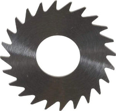 RobbJack - 1" Diam x 0.028" Blade Thickness x 3/8" Arbor Hole Diam, 24 Tooth Slitting and Slotting Saw - Arbor Connection, Right Hand, Uncoated, Solid Carbide, Concave Ground - Exact Tool & Supply
