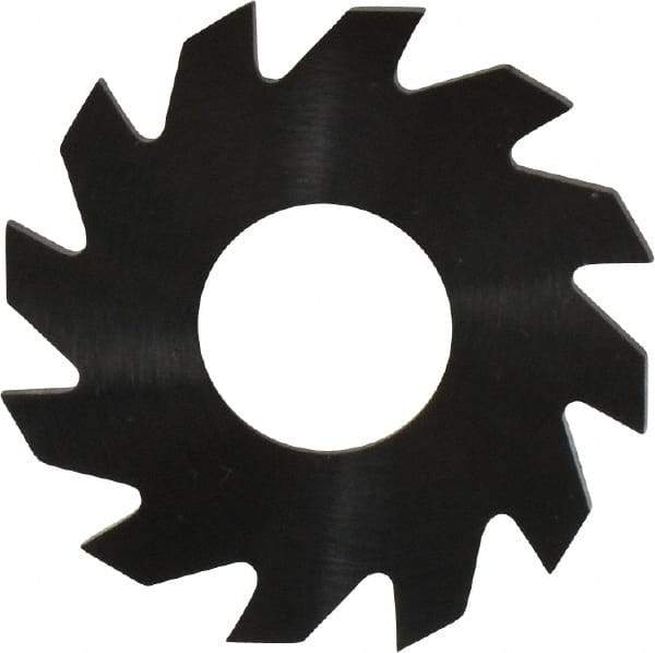 RobbJack - 1" Diam x 0.051" Blade Thickness x 3/8" Arbor Hole Diam, 12 Tooth Slitting and Slotting Saw - Arbor Connection, Right Hand, Uncoated, Solid Carbide, Concave Ground - Exact Tool & Supply