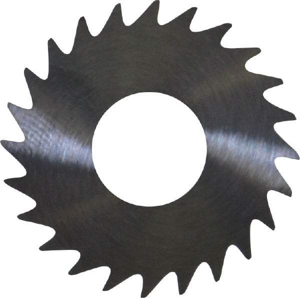 RobbJack - 1" Diam x 0.051" Blade Thickness x 3/8" Arbor Hole Diam, 24 Tooth Slitting and Slotting Saw - Arbor Connection, Right Hand, Uncoated, Solid Carbide, Concave Ground - Exact Tool & Supply