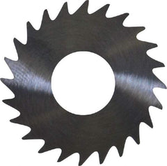 RobbJack - 1" Diam x 0.051" Blade Thickness x 3/8" Arbor Hole Diam, 24 Tooth Slitting and Slotting Saw - Arbor Connection, Right Hand, Uncoated, Solid Carbide, Concave Ground - Exact Tool & Supply