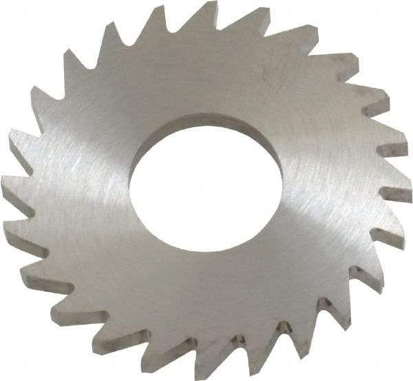 RobbJack - 1" Diam x 0.0781" Blade Thickness x 3/8" Arbor Hole Diam, 24 Tooth Slitting and Slotting Saw - Arbor Connection, Right Hand, Uncoated, Solid Carbide, Concave Ground - Exact Tool & Supply