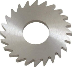 RobbJack - 1" Diam x 0.0781" Blade Thickness x 3/8" Arbor Hole Diam, 24 Tooth Slitting and Slotting Saw - Arbor Connection, Right Hand, Uncoated, Solid Carbide, Concave Ground - Exact Tool & Supply