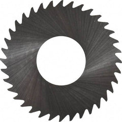 RobbJack - 1-1/4" Diam x 0.004" Blade Thickness x 1/2" Arbor Hole Diam, 36 Tooth Slitting and Slotting Saw - Arbor Connection, Right Hand, Uncoated, Solid Carbide, Concave Ground - Exact Tool & Supply