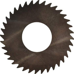 RobbJack - 1-1/4" Diam x 0.006" Blade Thickness x 1/2" Arbor Hole Diam, 36 Tooth Slitting and Slotting Saw - Arbor Connection, Right Hand, Uncoated, Solid Carbide, Concave Ground - Exact Tool & Supply