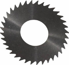 RobbJack - 1-1/4" Diam x 0.014" Blade Thickness x 1/2" Arbor Hole Diam, 36 Tooth Slitting and Slotting Saw - Arbor Connection, Right Hand, Uncoated, Solid Carbide, Concave Ground - Exact Tool & Supply