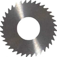 RobbJack - 1-1/4" Diam x 0.018" Blade Thickness x 1/2" Arbor Hole Diam, 36 Tooth Slitting and Slotting Saw - Arbor Connection, Right Hand, Uncoated, Solid Carbide, Concave Ground - Exact Tool & Supply