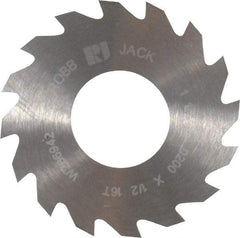 RobbJack - 1-1/4" Diam x 0.02" Blade Thickness x 1/2" Arbor Hole Diam, 16 Tooth Slitting and Slotting Saw - Arbor Connection, Right Hand, Uncoated, Solid Carbide, Concave Ground - Exact Tool & Supply