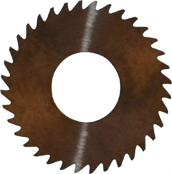 RobbJack - 1-1/4" Diam x 0.025" Blade Thickness x 1/2" Arbor Hole Diam, 36 Tooth Slitting and Slotting Saw - Arbor Connection, Right Hand, Uncoated, Solid Carbide, Concave Ground - Exact Tool & Supply