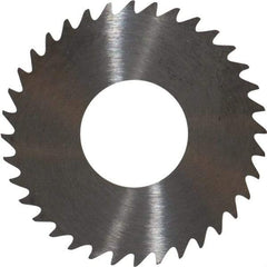 RobbJack - 1-1/4" Diam x 0.035" Blade Thickness x 1/2" Arbor Hole Diam, 36 Tooth Slitting and Slotting Saw - Arbor Connection, Right Hand, Uncoated, Solid Carbide, Concave Ground - Exact Tool & Supply