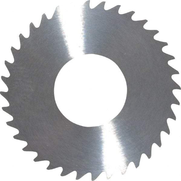 RobbJack - 1-1/4" Diam x 0.051" Blade Thickness x 1/2" Arbor Hole Diam, 36 Tooth Slitting and Slotting Saw - Arbor Connection, Right Hand, Uncoated, Solid Carbide, Concave Ground - Exact Tool & Supply