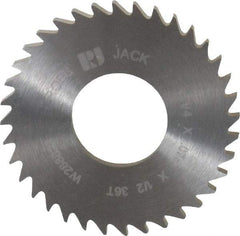 RobbJack - 1-1/4" Diam x 0.0781" Blade Thickness x 1/2" Arbor Hole Diam, 36 Tooth Slitting and Slotting Saw - Arbor Connection, Right Hand, Uncoated, Solid Carbide, Concave Ground - Exact Tool & Supply
