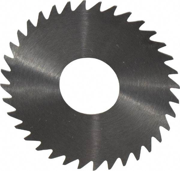 RobbJack - 1-1/2" Diam x 0.0156" Blade Thickness x 1/2" Arbor Hole Diam, 36 Tooth Slitting and Slotting Saw - Arbor Connection, Right Hand, Uncoated, Solid Carbide, Concave Ground - Exact Tool & Supply