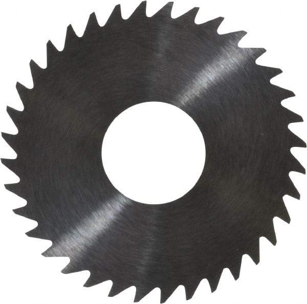 RobbJack - 1-1/2" Diam x 0.02" Blade Thickness x 1/2" Arbor Hole Diam, 36 Tooth Slitting and Slotting Saw - Arbor Connection, Right Hand, Uncoated, Solid Carbide, Concave Ground - Exact Tool & Supply