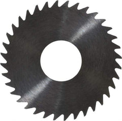 RobbJack - 1-1/2" Diam x 0.02" Blade Thickness x 1/2" Arbor Hole Diam, 36 Tooth Slitting and Slotting Saw - Arbor Connection, Right Hand, Uncoated, Solid Carbide, Concave Ground - Exact Tool & Supply