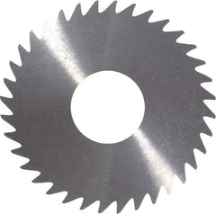 RobbJack - 1-1/2" Diam x 0.023" Blade Thickness x 1/2" Arbor Hole Diam, 36 Tooth Slitting and Slotting Saw - Arbor Connection, Right Hand, Uncoated, Solid Carbide, Concave Ground - Exact Tool & Supply