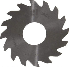 RobbJack - 1-1/2" Diam x 0.0312" Blade Thickness x 1/2" Arbor Hole Diam, 16 Tooth Slitting and Slotting Saw - Arbor Connection, Right Hand, Uncoated, Solid Carbide, Concave Ground - Exact Tool & Supply