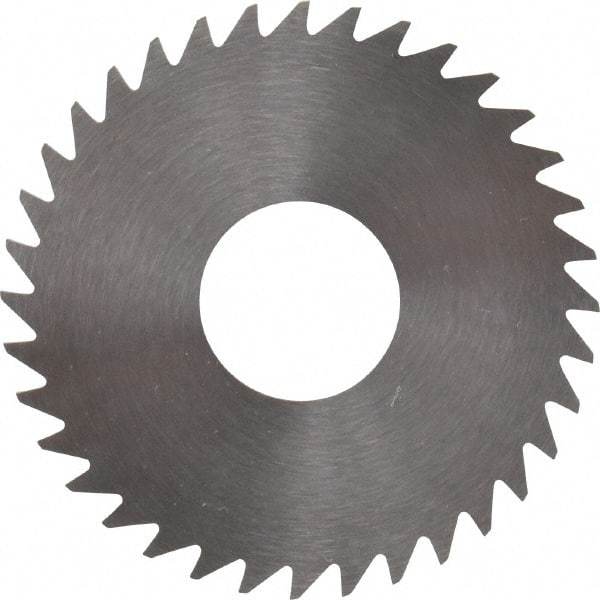 RobbJack - 1-1/2" Diam x 0.0312" Blade Thickness x 1/2" Arbor Hole Diam, 36 Tooth Slitting and Slotting Saw - Arbor Connection, Right Hand, Uncoated, Solid Carbide, Concave Ground - Exact Tool & Supply