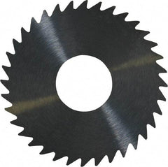 RobbJack - 1-1/2" Diam x 0.04" Blade Thickness x 1/2" Arbor Hole Diam, 36 Tooth Slitting and Slotting Saw - Arbor Connection, Right Hand, Uncoated, Solid Carbide, Concave Ground - Exact Tool & Supply