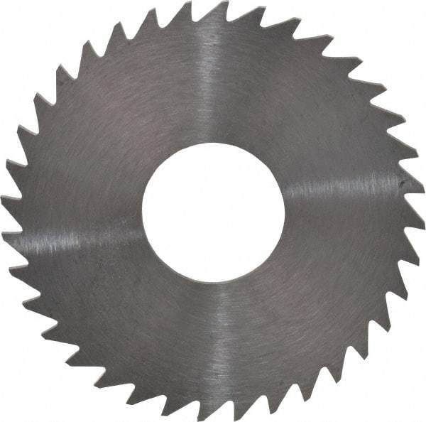 RobbJack - 1-1/2" Diam x 0.051" Blade Thickness x 1/2" Arbor Hole Diam, 36 Tooth Slitting and Slotting Saw - Arbor Connection, Right Hand, Uncoated, Solid Carbide, Concave Ground - Exact Tool & Supply