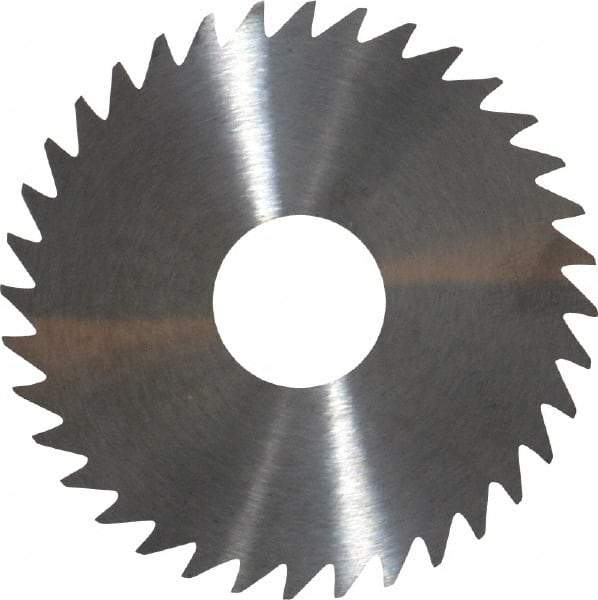 RobbJack - 1-3/4" Diam x 0.02" Blade Thickness x 1/2" Arbor Hole Diam, 36 Tooth Slitting and Slotting Saw - Arbor Connection, Right Hand, Uncoated, Solid Carbide, Concave Ground - Exact Tool & Supply