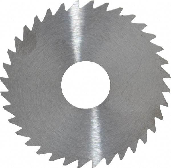 RobbJack - 1-3/4" Diam x 0.0312" Blade Thickness x 1/2" Arbor Hole Diam, 36 Tooth Slitting and Slotting Saw - Arbor Connection, Right Hand, Uncoated, Solid Carbide, Concave Ground - Exact Tool & Supply