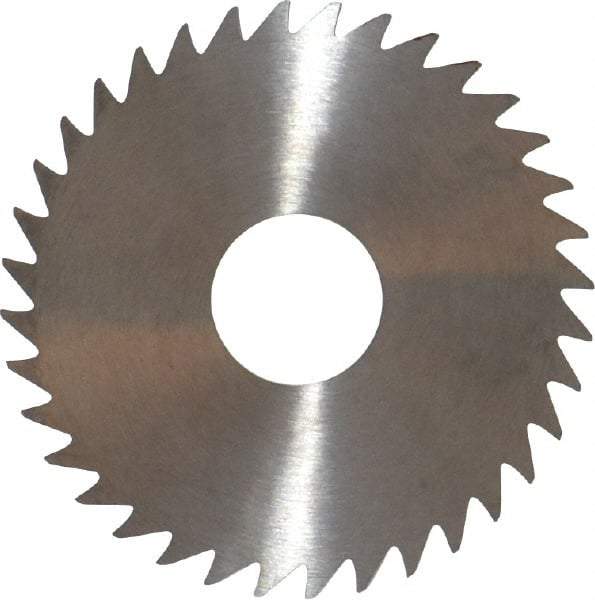 RobbJack - 1-3/4" Diam x 0.0468" Blade Thickness x 1/2" Arbor Hole Diam, 36 Tooth Slitting and Slotting Saw - Arbor Connection, Right Hand, Uncoated, Solid Carbide, Concave Ground - Exact Tool & Supply